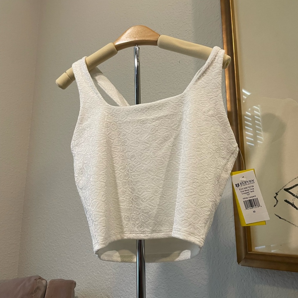 White Textured Women's Top